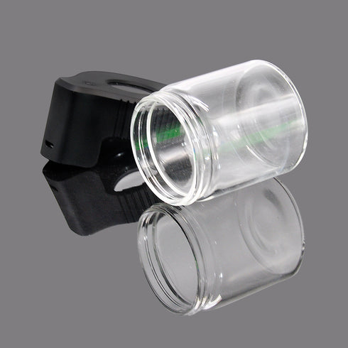 Gordon Light-Up Led Storage Jar, Air Tight & Magnifying View Jar, Black Jar Lid, Rechargeable Glass Jar Container 155 ml